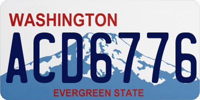 WA license plate ACD6776