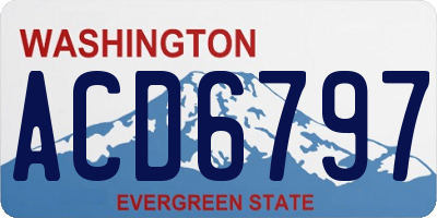 WA license plate ACD6797