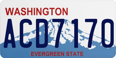 WA license plate ACD7170