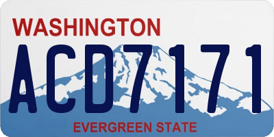 WA license plate ACD7171