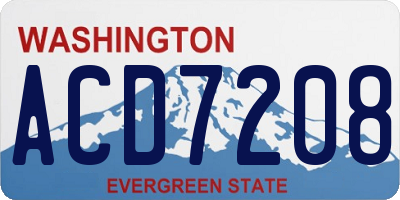 WA license plate ACD7208