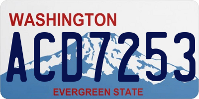 WA license plate ACD7253