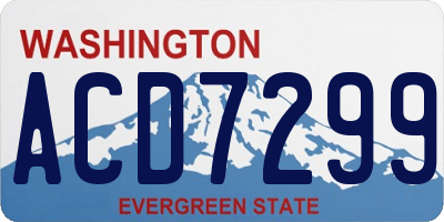 WA license plate ACD7299