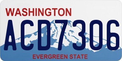 WA license plate ACD7306