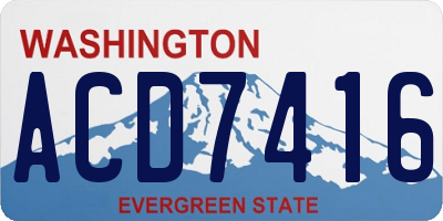 WA license plate ACD7416
