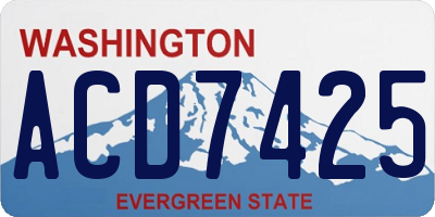 WA license plate ACD7425