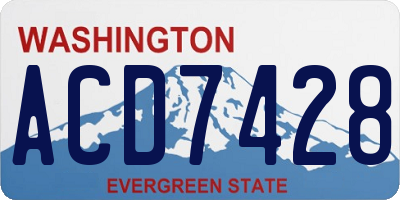 WA license plate ACD7428