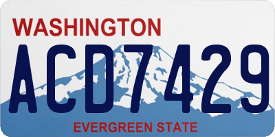 WA license plate ACD7429