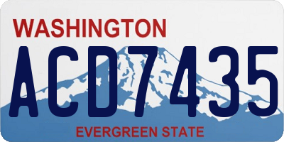 WA license plate ACD7435