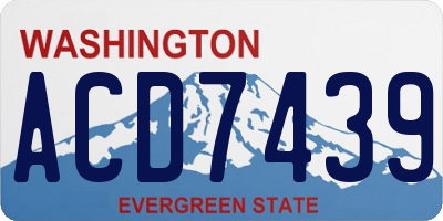 WA license plate ACD7439