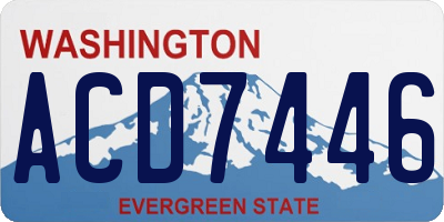 WA license plate ACD7446