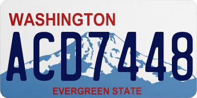 WA license plate ACD7448