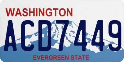 WA license plate ACD7449