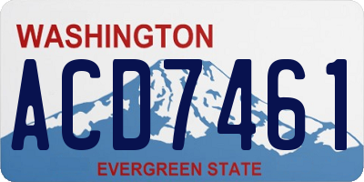 WA license plate ACD7461