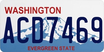 WA license plate ACD7469