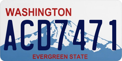 WA license plate ACD7471