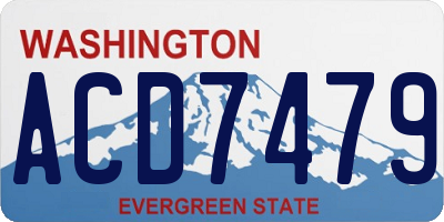 WA license plate ACD7479