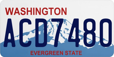 WA license plate ACD7480