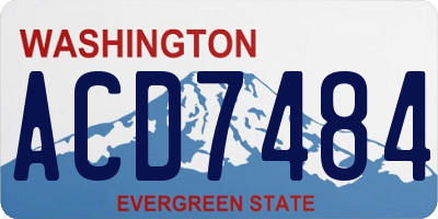 WA license plate ACD7484