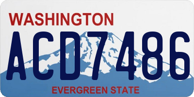 WA license plate ACD7486