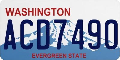 WA license plate ACD7490