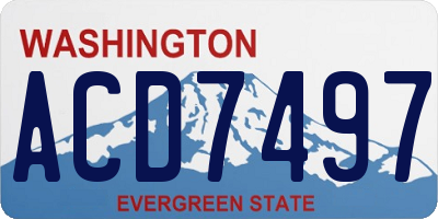 WA license plate ACD7497