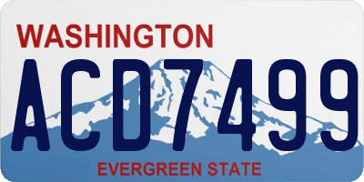 WA license plate ACD7499