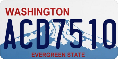 WA license plate ACD7510
