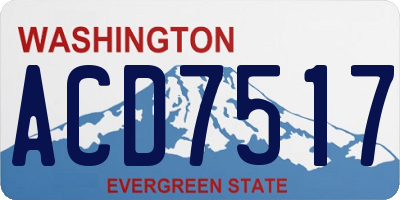 WA license plate ACD7517