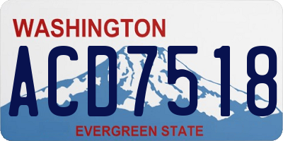 WA license plate ACD7518