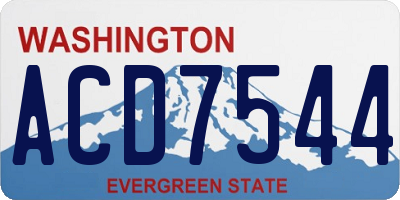 WA license plate ACD7544