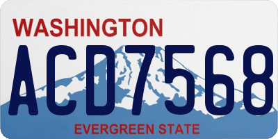 WA license plate ACD7568