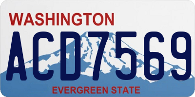 WA license plate ACD7569
