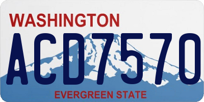 WA license plate ACD7570