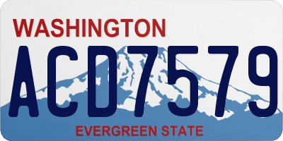 WA license plate ACD7579