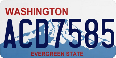 WA license plate ACD7585