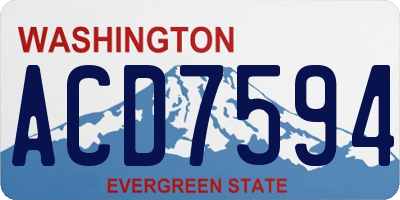 WA license plate ACD7594