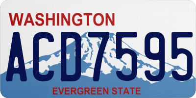 WA license plate ACD7595