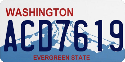WA license plate ACD7619