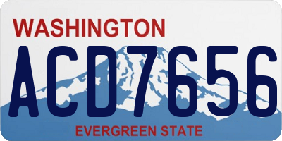WA license plate ACD7656
