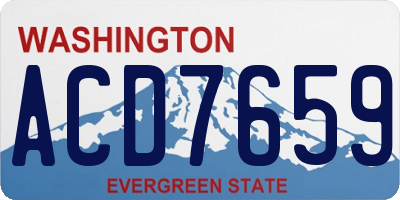WA license plate ACD7659