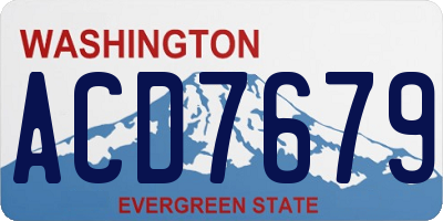 WA license plate ACD7679