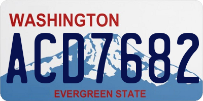 WA license plate ACD7682