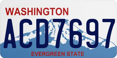 WA license plate ACD7697