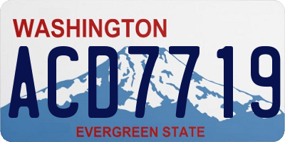 WA license plate ACD7719