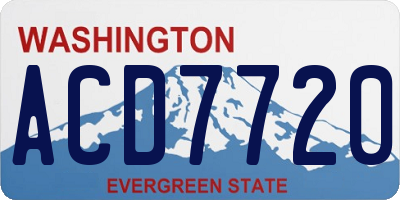 WA license plate ACD7720