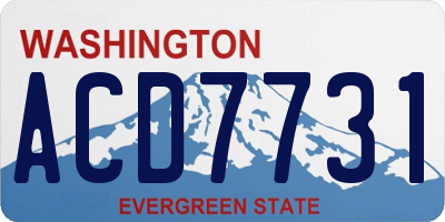 WA license plate ACD7731