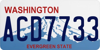 WA license plate ACD7733