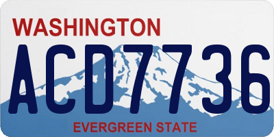 WA license plate ACD7736