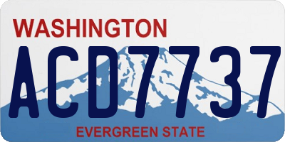 WA license plate ACD7737